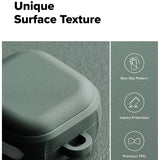 Husa pentru pentru Samsung Galaxy Buds 4 / Buds 4 Pro, Non-Slip Texture, Carabiner Hole, Ringke, verde