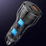 Incarcator auto Yesido Incarcator auto (Y65), Dual port USB-A + Type-C, PD100W, Aliaj aluminiu, Super Incarcare rapida, negru