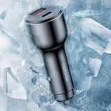 Incarcator auto Yesido Incarcator auto (Y65), Dual port USB-A + Type-C, PD100W, Aliaj aluminiu, Super Incarcare rapida, negru