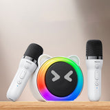 Boxa portabila Yesido Wireless Karaoke Speaker (YSW36), cu 2x Microphones 300mAh, Bluetooth 5.3, TF Card, USB, AUX, 1200mAh, 5W, alb