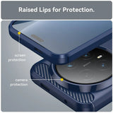 Husa pentru Honor Magic8 Pro, Techsuit Carbon Silicone, albastru