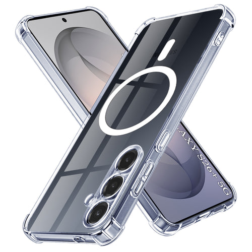 Husa pentru Samsung Galaxy S26 Plus, Techsuit Shockproof Clear Silicone MagSafe, transparenta