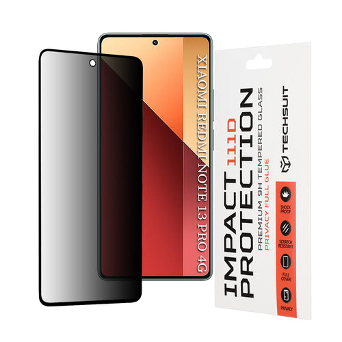 Folie de protectie pentru Xiaomi Redmi Note 13 Pro 4G, Techsuit 111D Privacy Full Glue