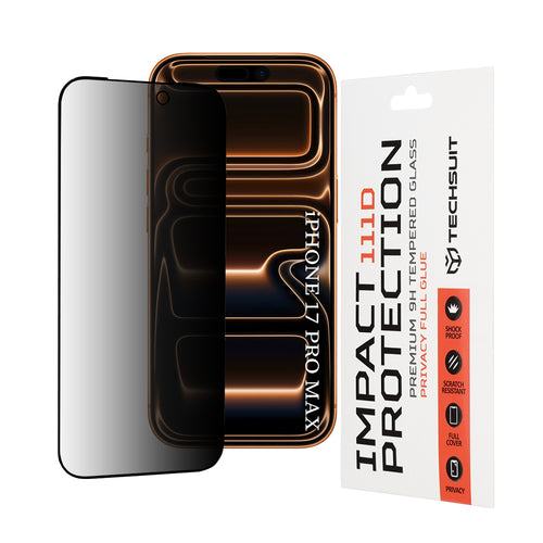 Folie de protectie pentru iPhone 17 Pro Max, Techsuit 111D Privacy Full Glue
