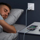 Incarcator wireless UGREEN MagFlow (55959), Incarcare rapida, MagSafe, Qi2, 25W, Strong Grip, 1.5m, albastru