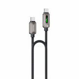 Cablu Yesido de date (CA198), Type-C to Type-C, 60W, 3A, 1.2m, Zinc Alloy, Braided Cable, negru