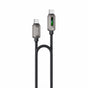 Cablu Yesido de date (CA198), Type-C to Type-C, 60W, 3A, 1.2m, Zinc Alloy, Braided Cable, negru