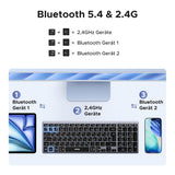 Tastatura UGREEN Wireless Keyboard K552 (75163), Bluetooth 5.0, USB-C, Multi-device Connection, Metal Shell, 99 Keys, 500mAh, negru