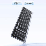 Tastatura UGREEN Wireless Keyboard K552 (75163), Bluetooth 5.0, USB-C, Multi-device Connection, Metal Shell, 99 Keys, 500mAh, negru