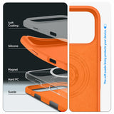Husa pentru iPhone 17 Pro, Spigen Silicone Fit MagSafe (ACS11379), portocaliu