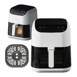 Deerma Air Fryer (DEM-KZ130W), 5.5l, 6x Programs, Temperature Range 80-200°C, Cooking Scheduling Feature, 1300W, Alb