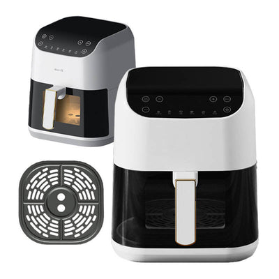 Deerma Air Fryer (DEM-KZ130W), 5.5l, 6x Programs, Temperature Range 80-200°C, Cooking Scheduling Feature, 1300W, Alb