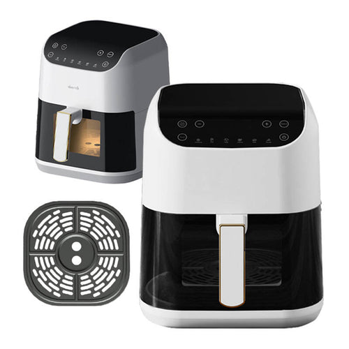 Deerma Air Fryer (DEM-KZ130W), 5.5l, 6x Programs, Temperature Range 80-200°C, Cooking Scheduling Feature, 1300W, Alb
