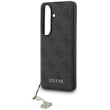 Husa pentru Samsung Galaxy S26, Guess Hardcase 4G Classic Logo Charm (GUHMS26SGF4GGR), negru