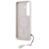 Husa pentru Samsung Galaxy S26, Guess Hardcase 4G Classic Logo Charm MagSafe (GUHMS26SGF4GPI), roz