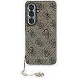 Husa pentru Samsung Galaxy S26, Guess Hardcase 4G Classic Logo Charm (GUHMS26SGF4GBR), maro