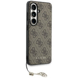 Husa pentru Samsung Galaxy S26, Guess Hardcase 4G Classic Logo Charm (GUHMS26SGF4GBR), maro