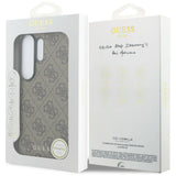 Husa pentru Samsung Galaxy S26 Ultra, Guess Hardcase 4G Classic Logo Charm (GUHMS26LGF4GBR), maro