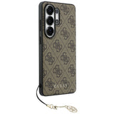 Husa pentru Samsung Galaxy S26 Ultra, Guess Hardcase 4G Classic Logo Charm (GUHMS26LGF4GBR), maro
