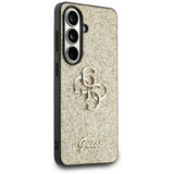 Husa pentru Samsung Galaxy S26, Guess Fixed Glitter Big 4G Metal Logo (GUHCS26SHG4SGD), auriu
