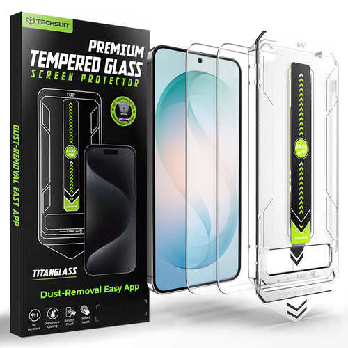 Folie de protectie pentru Samsung Galaxy S26 Plus, Techsuit [Fingerprint Unlock Compatible] TitanGlass CrystalHD (2 pack)