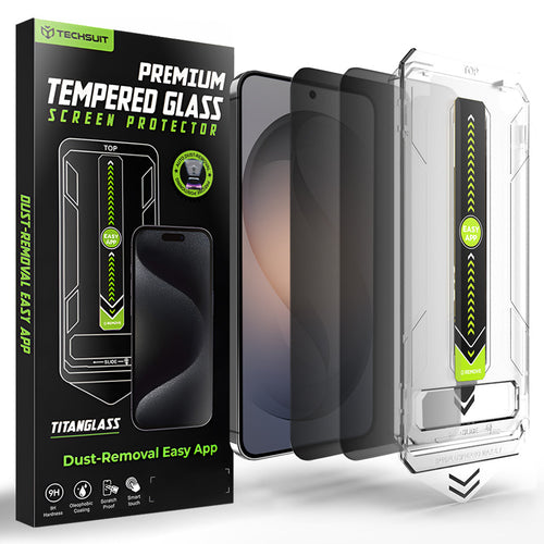 Folie de protectie pentru Samsung Galaxy S26, Techsuit [Fingerprint Unlock Compatible] TitanGlass CrystalHD (2 pack)