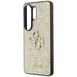 Husa pentru Samsung Galaxy S26 Ultra, Guess Fixed Glitter Big 4G Metal Logo (GUHCS26LHG4SGD), auriu
