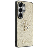 Husa pentru Samsung Galaxy S26 Ultra, Guess Fixed Glitter Big 4G Metal Logo (GUHCS26LHG4SGD), auriu