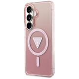 Husa pentru Samsung Galaxy S26, Guess IML Gradient Triangle MagSafe (GUHMS26SHGTMLCGP), roz