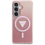 Husa pentru Samsung Galaxy S26, Guess IML Gradient Triangle MagSafe (GUHMS26SHGTMLCGP), roz