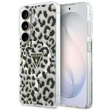 Husa pentru Samsung Galaxy S26, Guess IML Leopard Print Triangle MagSafe (GUHMS26SHLEGTGLK), negru