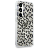 Husa pentru Samsung Galaxy S26, Guess IML Leopard Print Triangle MagSafe (GUHMS26SHLEGTGLK), negru