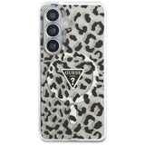 Husa pentru Samsung Galaxy S26, Guess IML Leopard Print Triangle MagSafe (GUHMS26SHLEGTGLK), negru