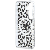 Husa pentru Samsung Galaxy S26, Guess IML Leopard Print Triangle MagSafe (GUHMS26SHLEGTGLK), negru