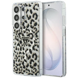 Husa pentru Samsung Galaxy S26 Ultra, Guess IML Leopard Print Triangle MagSafe (GUHMS26LHLEGTGLK), negru
