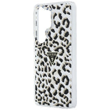 Husa pentru Samsung Galaxy S26 Ultra, Guess IML Leopard Print Triangle MagSafe (GUHMS26LHLEGTGLK), negru