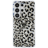 Husa pentru Samsung Galaxy S26 Ultra, Guess IML Leopard Print Triangle MagSafe (GUHMS26LHLEGTGLK), negru