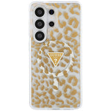 Husa pentru Samsung Galaxy S26 Ultra, Guess IML Leopard Print Triangle MagSafe (GUHMS26LHLEGTGLW), maro