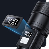 Yesido Flashlight (TC11), Telescopic Zoom, White Laser LED, 3x Modes, reincarcabil, afisaj digital, 3W, 1200mAh, Negru