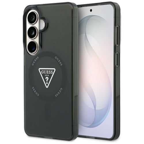 Husa pentru Samsung Galaxy S26, Guess IML Gradient Triangle MagSafe (GUHMS26SHGTMLCGK), negru