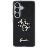 Husa pentru Samsung Galaxy S26, Guess IML Big Metal 4G Script (GUHCS26S5HC4MLSK), negru