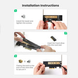 UGREEN Expansion Card CM302 (70503), M.2 NVME to PCIe 3.0 X4 Adaptor, PCI-E x4/x8/x16 Slots, 32Gbps, Negru