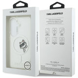 Husa pentru Samsung Galaxy S26, Karl Lagerfeld IML Choupette Peekaboo Logo MagSafe (KLHMS26S6HCPSCT), alb