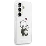 Husa pentru Samsung Galaxy S26, Karl Lagerfeld IML cu K&C Back Logo MagSafe (KLHMS26S6HKCBHH), alb