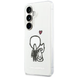 Husa pentru Samsung Galaxy S26, Karl Lagerfeld IML cu K&C Back Logo MagSafe (KLHMS26S6HKCBHH), alb