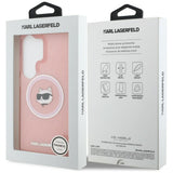 Husa pentru Samsung Galaxy S26 Ultra, Karl Lagerfeld IML Choupette Head on KL Repeated Logo MagSafe (KLHMS26LHMKBCHOP), roz
