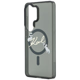 Husa pentru Samsung Galaxy S26 Ultra, Karl Lagerfeld IML Choupette Karl Script Logo MagSafe (KLHMS26L5HKSCAK), negru