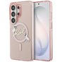 Husa pentru Samsung Galaxy S26 Ultra, Karl Lagerfeld IML Choupette Karl Script Logo MagSafe (KLHMS26L5HKSCAP), roz