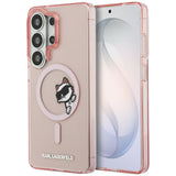 Husa pentru Samsung Galaxy S26 Ultra, Karl Lagerfeld IML Choupette Peekaboo Logo MagSafe (KLHMS26L6HCPSCP), roz