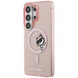 Husa pentru Samsung Galaxy S26 Ultra, Karl Lagerfeld IML Choupette Peekaboo Logo MagSafe (KLHMS26L6HCPSCP), roz